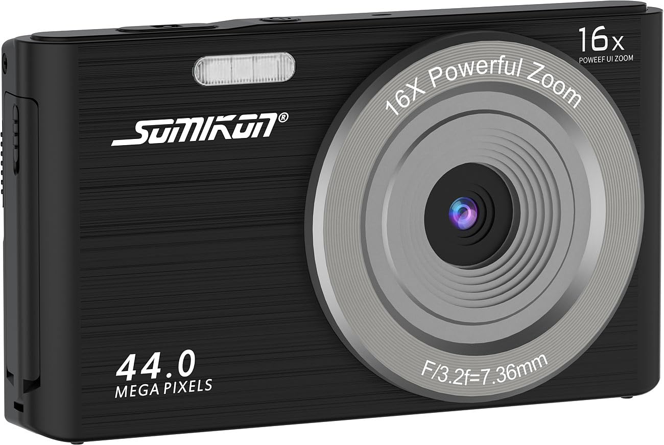Somikon Appareil photo numérique : compact, résolution 4K, capteur Sony, 44 MP