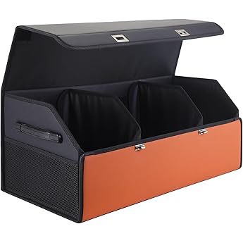 Car Organizers and Storage - Trunk Organizer for Suv Car,Car Trunk Leather Stora