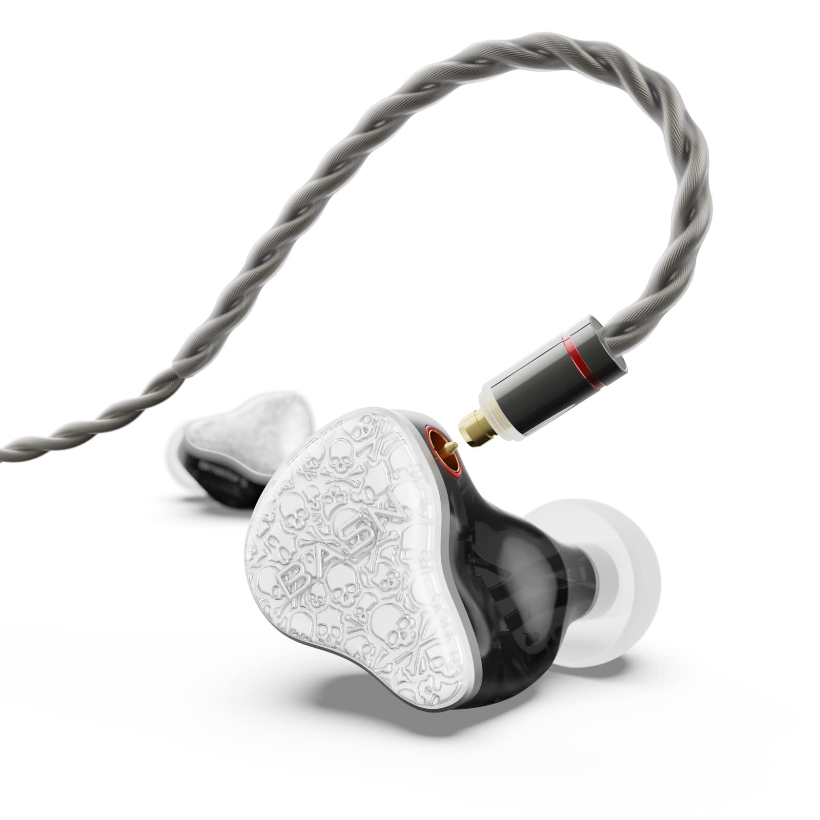 bmaster5 in ear monitors glacier white 1dlc 4ba drivers silver-plated cable