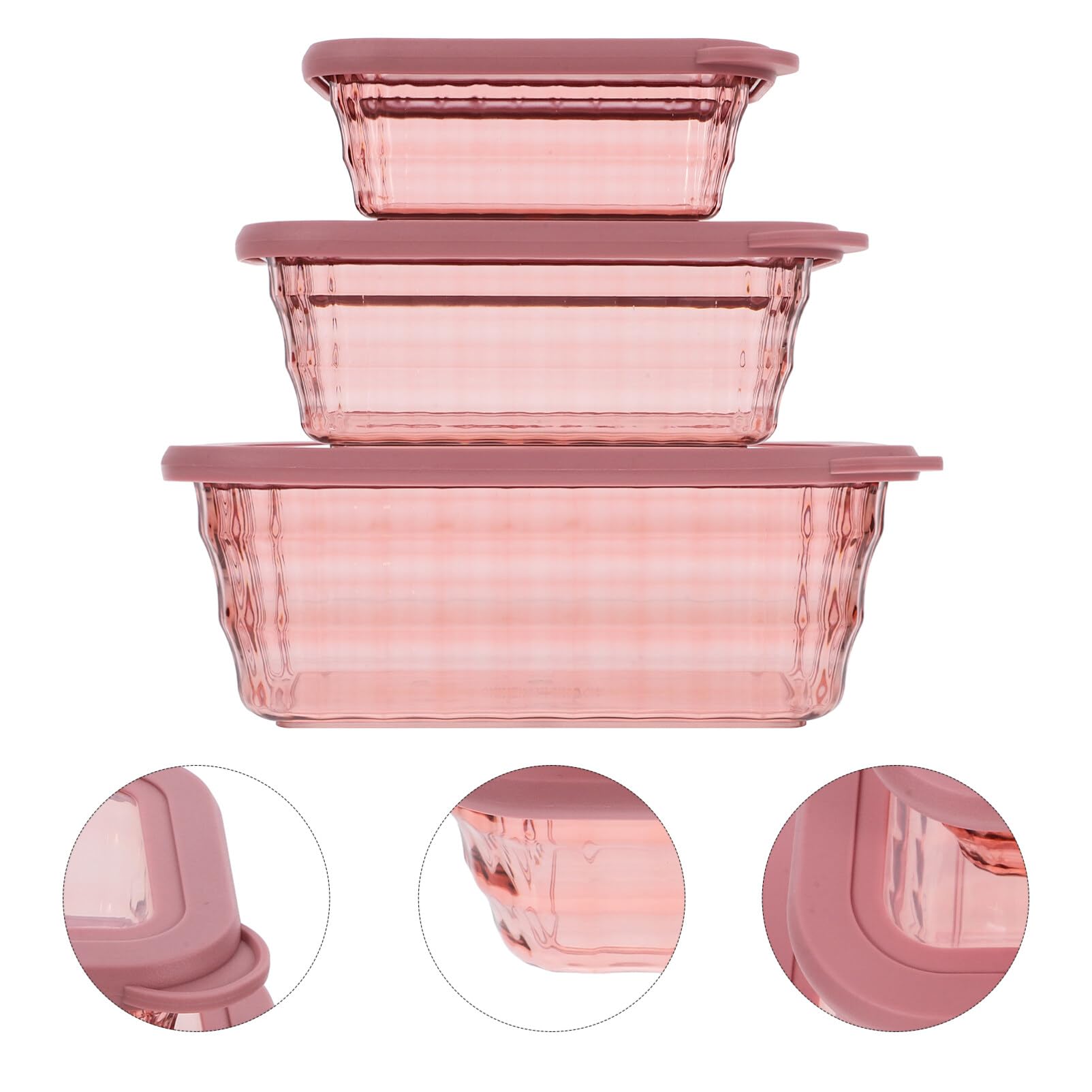 3stücke Küchen-aufbewahrungsbox Luftdichter Behälter für Obst und Gemüse Transparenter Getreidebehälter Frischhaltebox für Lebensmittel Kühlschrankbox zum Organisieren von Vorräten