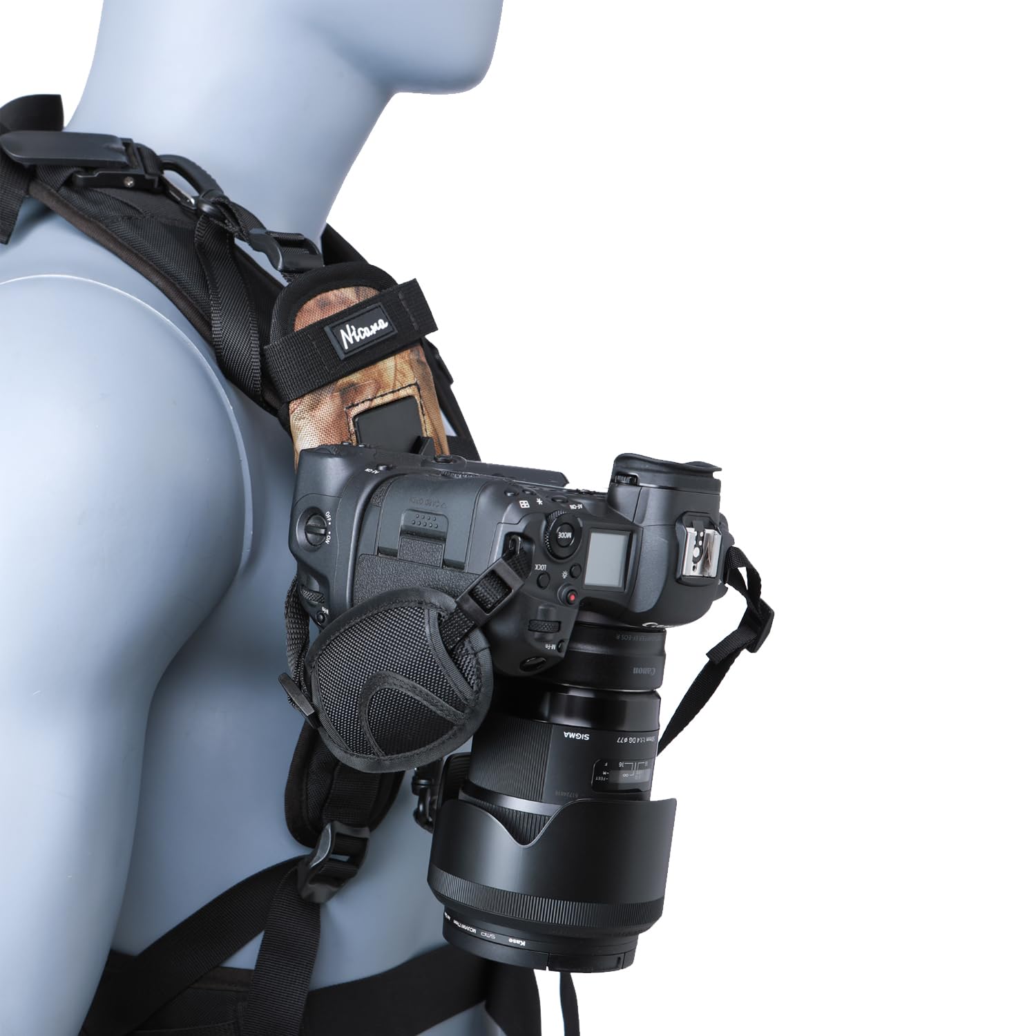 Nicama Tracolla Fotocamere , Cinghia Fotografo Bettle - Clip Sistema di Sgancio Rapido per DSLR Canon Sony Nikon Fuji