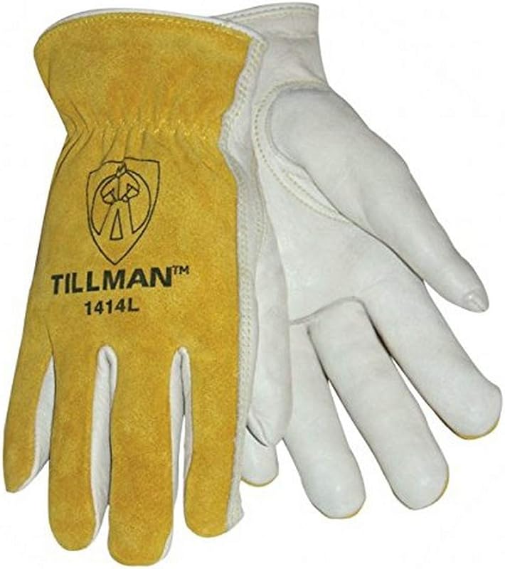 Tillman 1414 Unlined Drivers X-Large Gloves, 12 pairs,White/Yellow