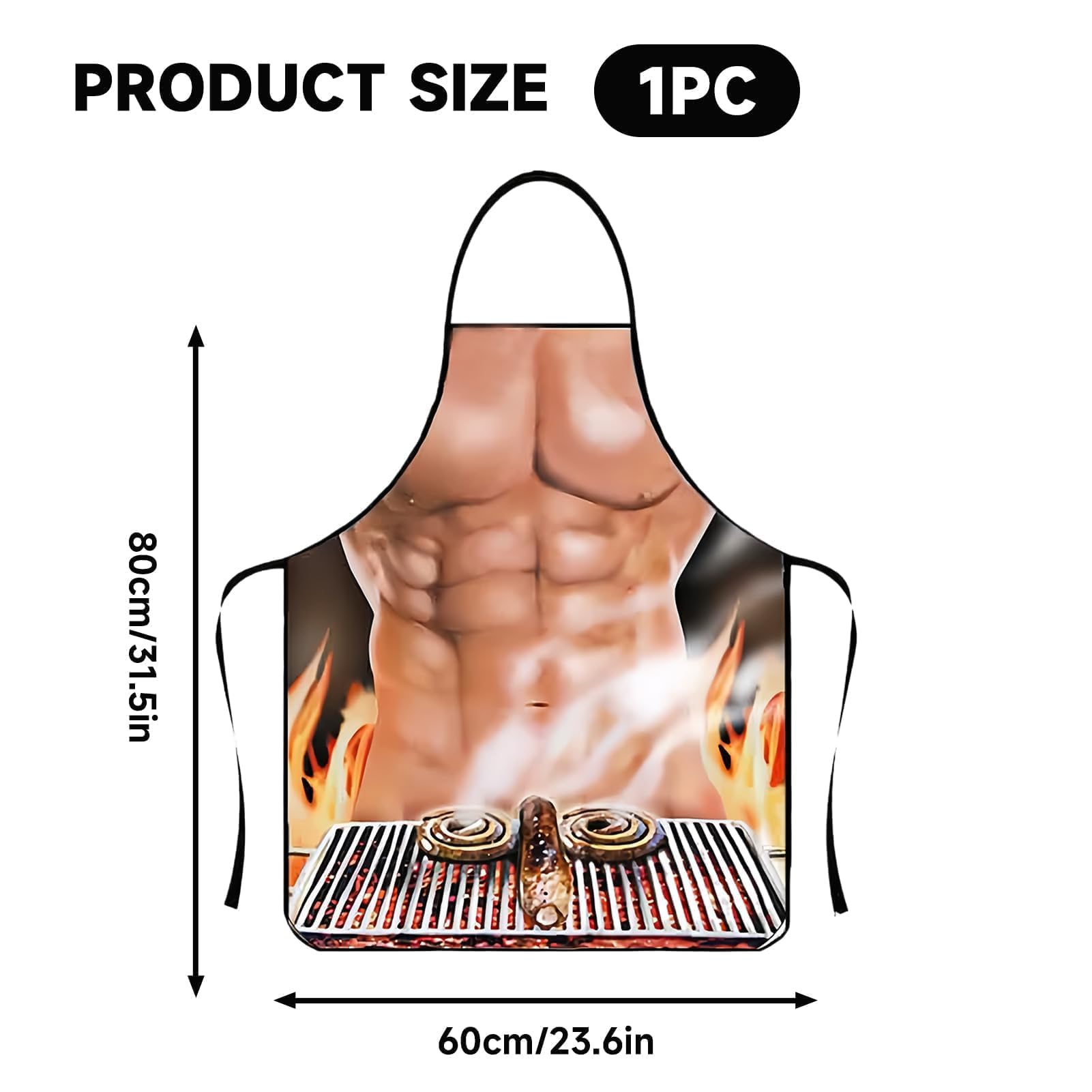 Tablier de Cuisine Sexy Tablier Imperméable 3D Drôle avec Motif Sexy Empêchent la Poussière et l'Huile Sexy Creative Fêtes d'Anniversaire Enterrements Vie Jeune Fille Tablier Barbecue