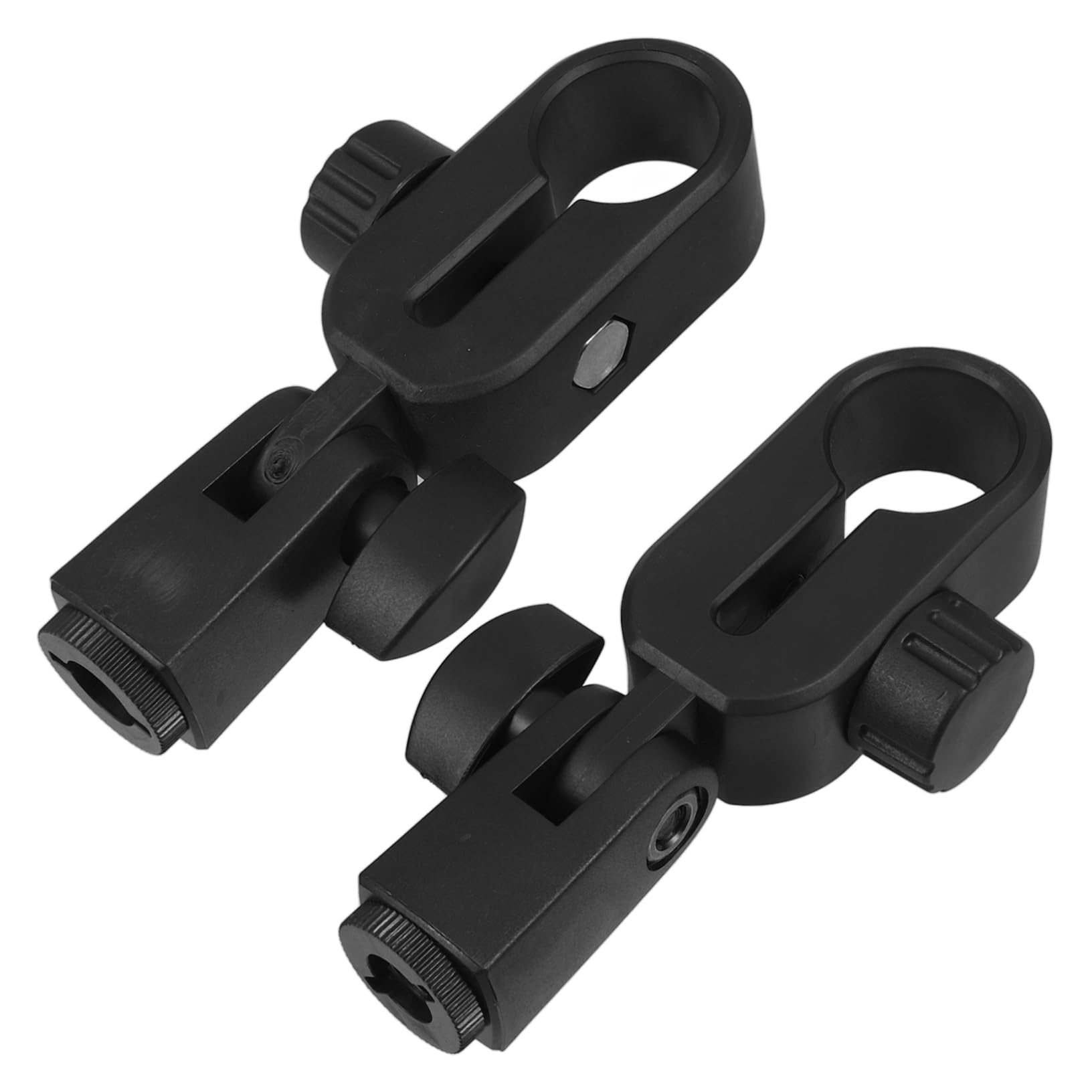 GOOHOCHY 2Pcs Microphone Clip Holders Durable Plastic Mic Clamp for Secure Grip for Handheld Microphones for Ktv Concerts and Stage Performances