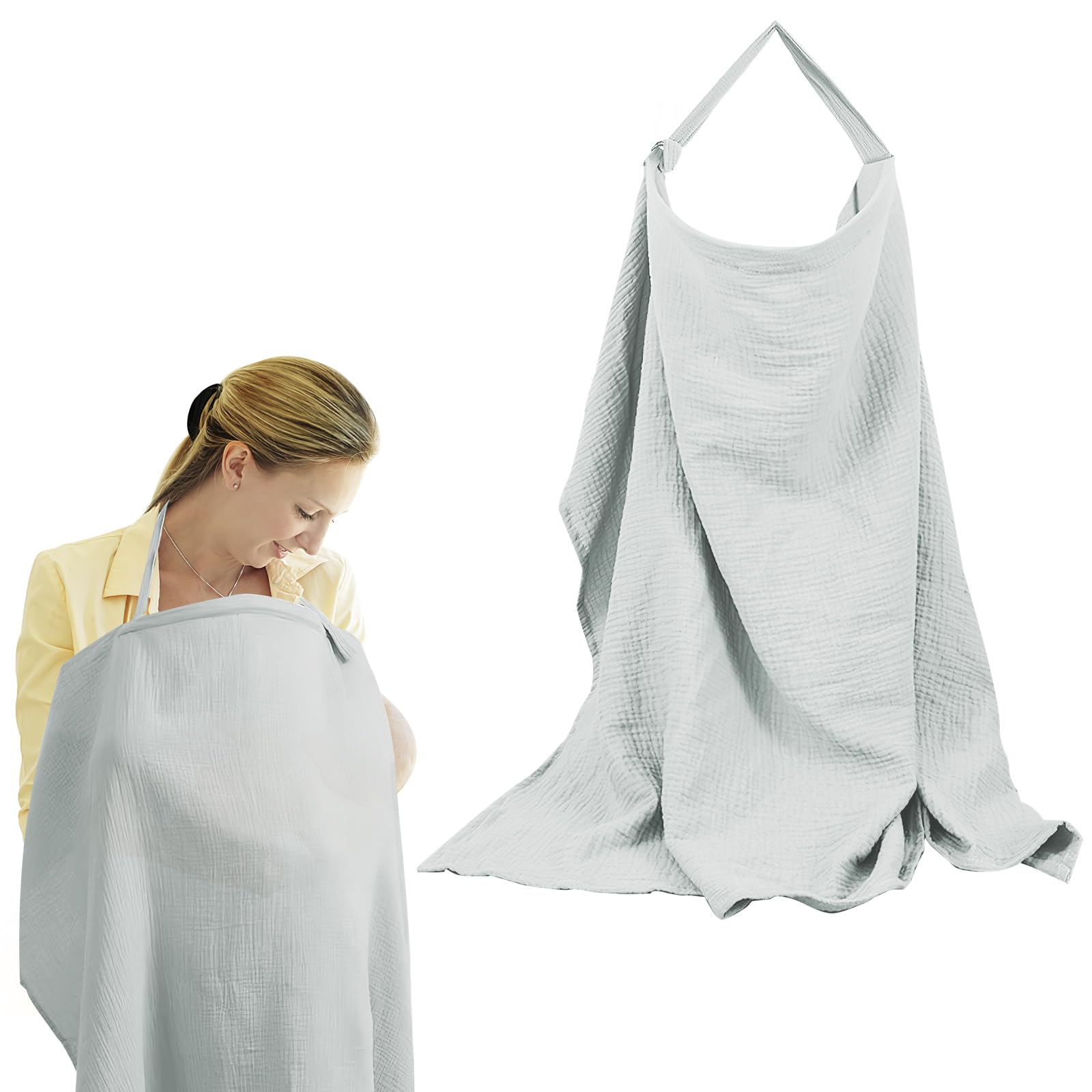 Cape Allaitement en Mousseline pour Bébé, Coque d'Intimité Totale