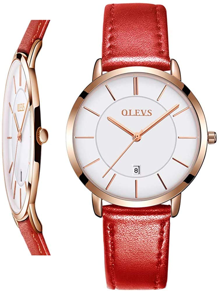 OLEVSLadies Watch Japanese Quartz Rose Gold Stainless Steel Mesh Strap Diamond Luxury Dress Waterproof Luminous Bracelet Sets
