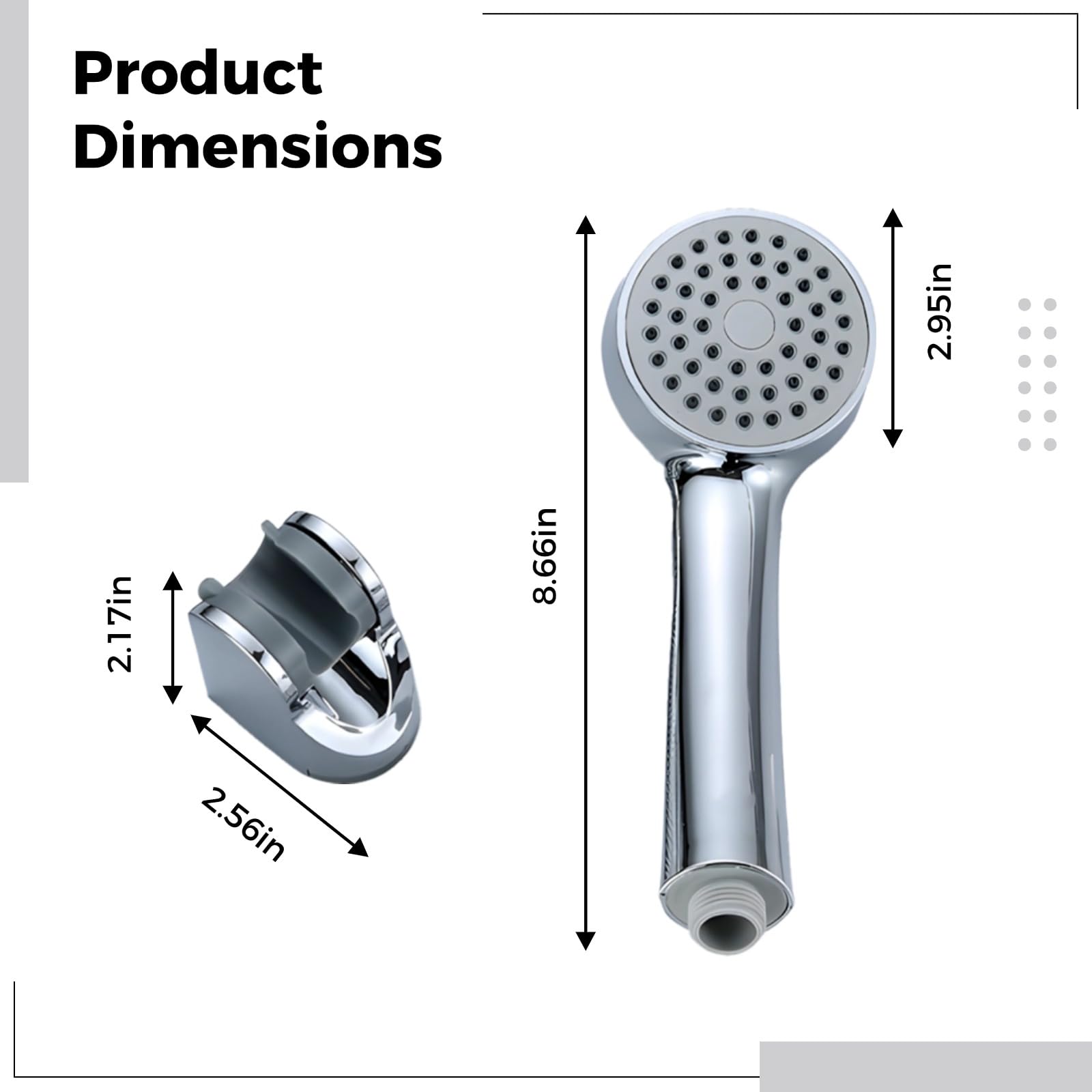 Juego de cabezal de ducha, rociador de ducha de mano de alta presión para cuencos de champú, rosca universal, incluye manguera, soporte y accesorios, para salón y uso doméstico