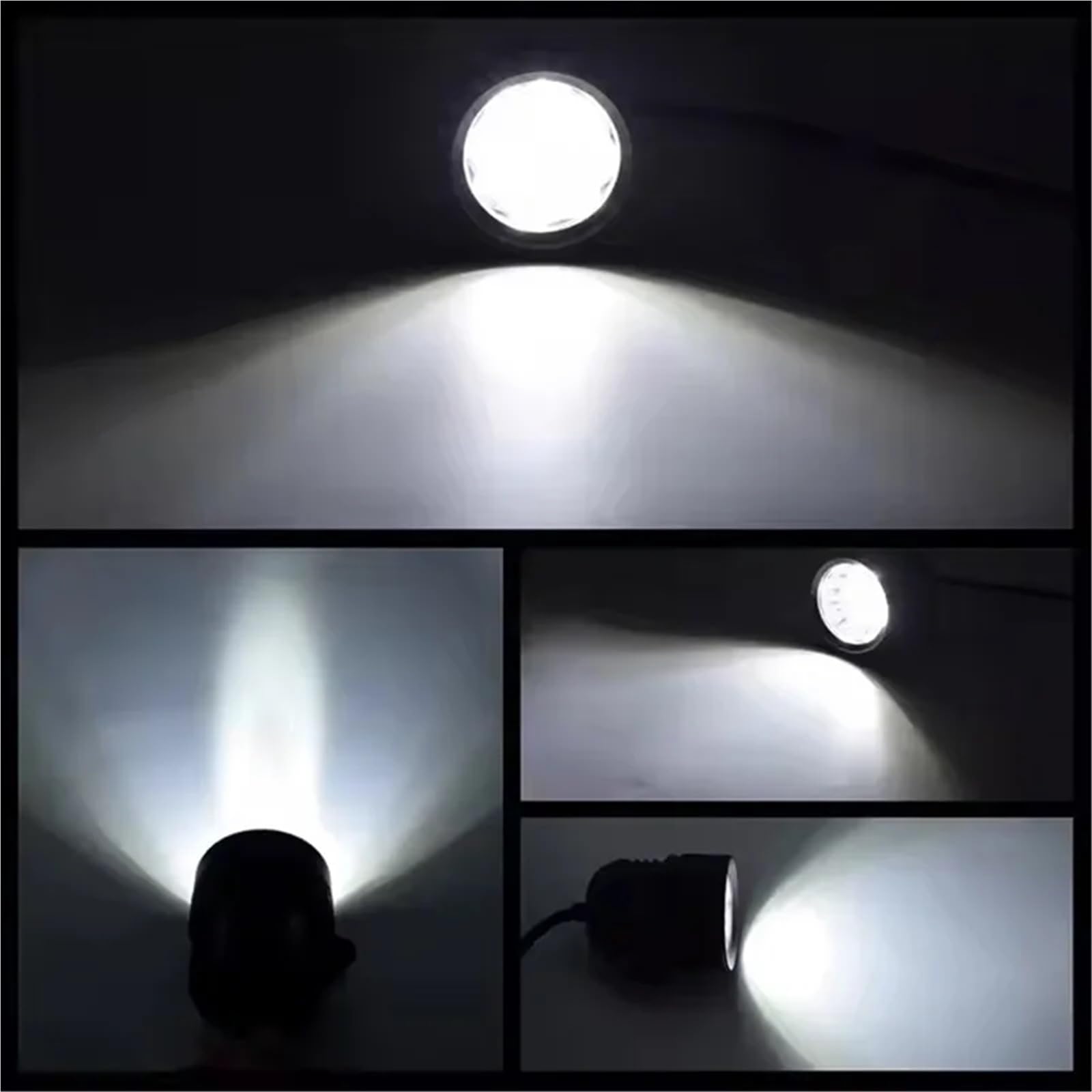 Motocykl Head Light 2 szt. L6X reflektor LED motocykl Moto reflektor lampa błyskowa przeciwmgielna punktowa żarówka Motos super jasna 12V Dirt Bike Reflektor(1 PC)