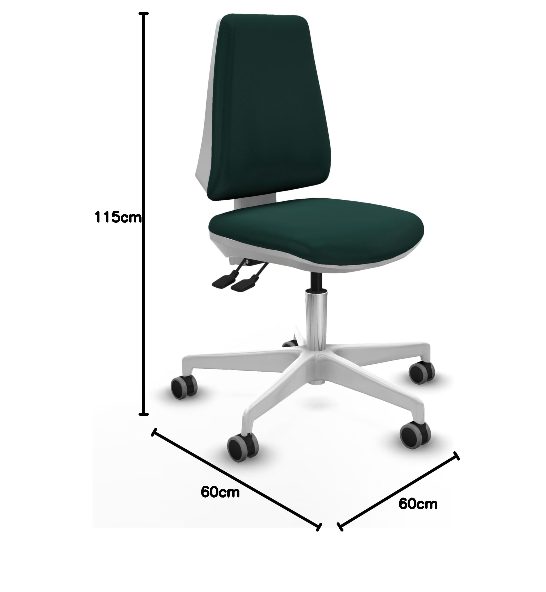 Piqueras y Crespo - Mejor Silla Oficina Calidad Precio Elche, operativa con Respaldo Regulable en Altura, Mecanismo Asincro, sin cabecero, Ideal para Escritorio hasta 120 kg.