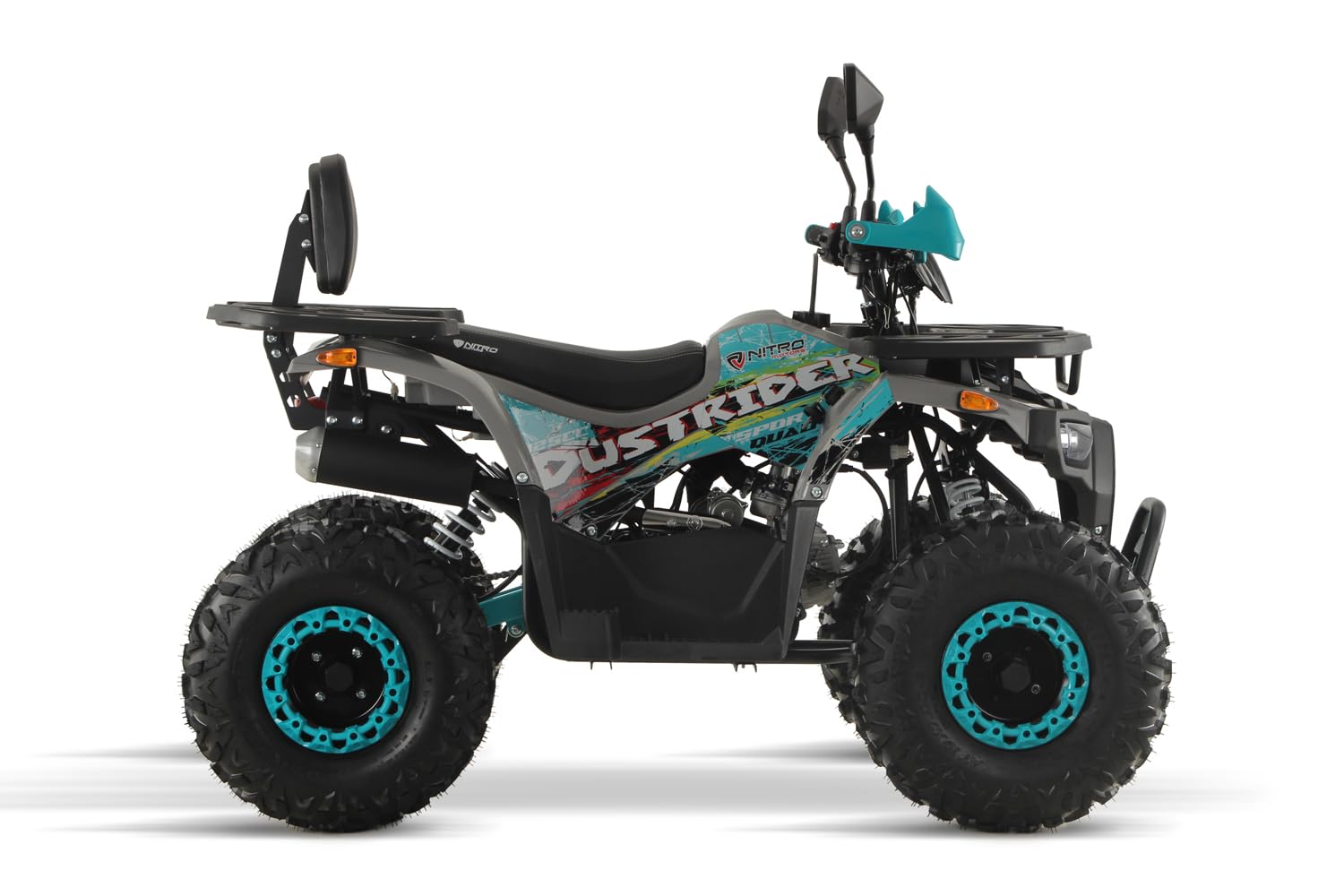 125cc midi Kinder Quad Dustrider RS8-A Sport, Farbe:Black - Red