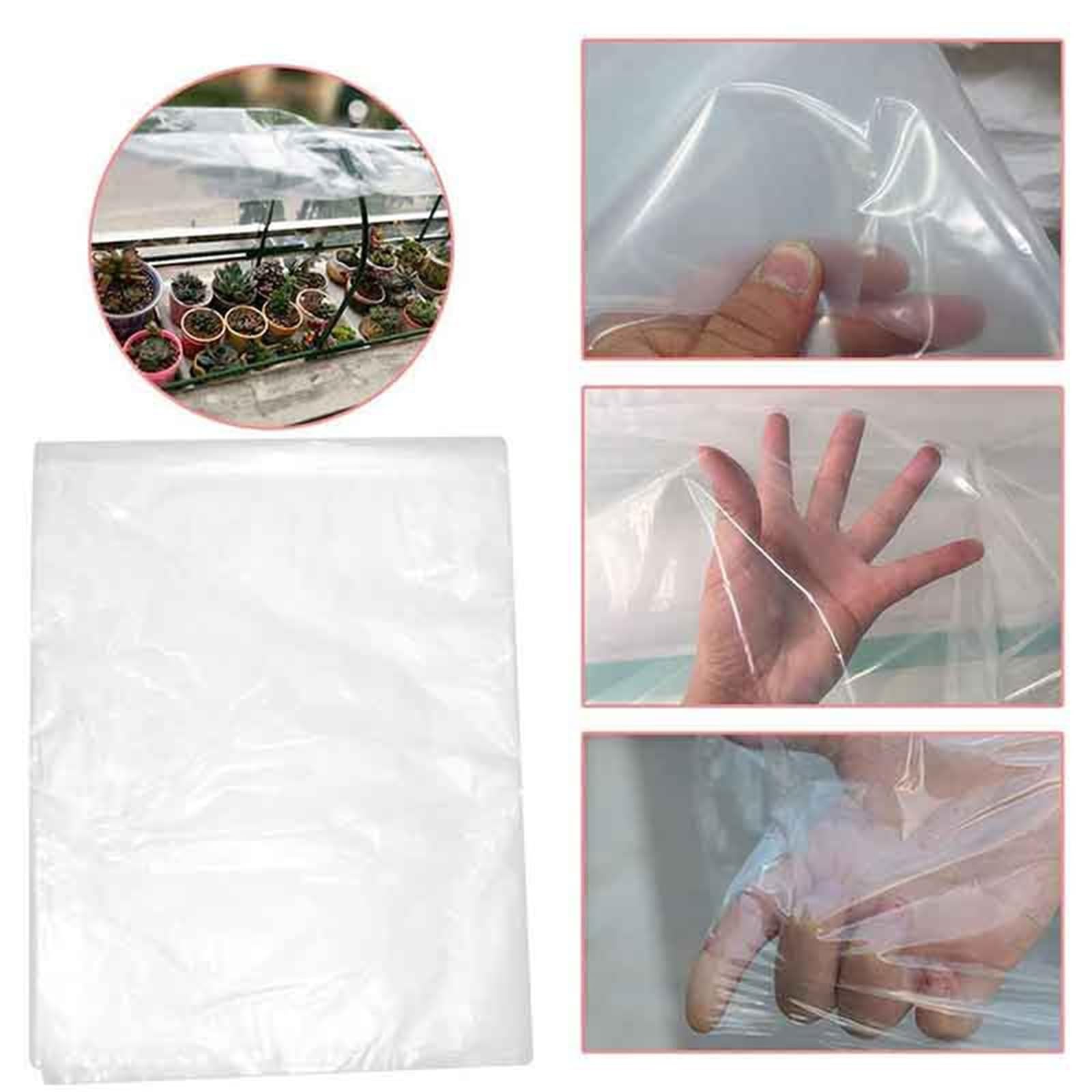 dDanke 4.5m×3m Clear PE Greenhouse Film Waterproof Cover for Garden Plant Pond Protection All Season Use