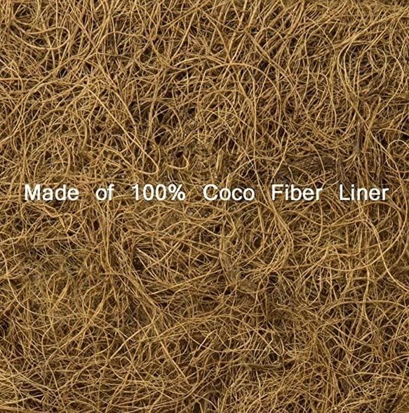 Miniatura 5 de Garden & Home - Cesta de pared de medio círculo de 16 pulgadas, repuesto de revestimiento de coco, paquete de 2 cestas de repuesto de fibra de coco