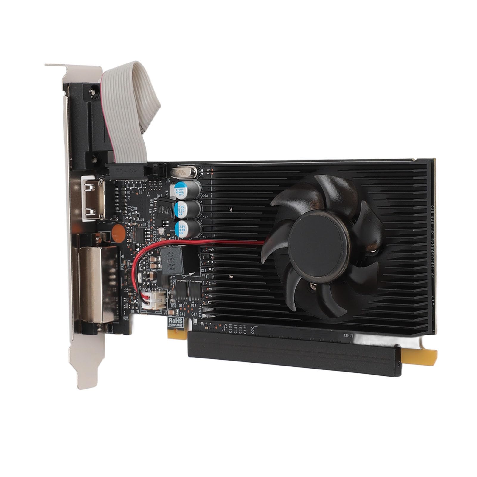 Gamingowa Karta Graficzna GT730 2GD3, 2 GB DDR3, Gniazdo PCI Express 2.0 16X i Cichy Wentylator Chłodzący, do Edycji Wideo na Komputerze Stacjonarnym i Gier DirectX 12