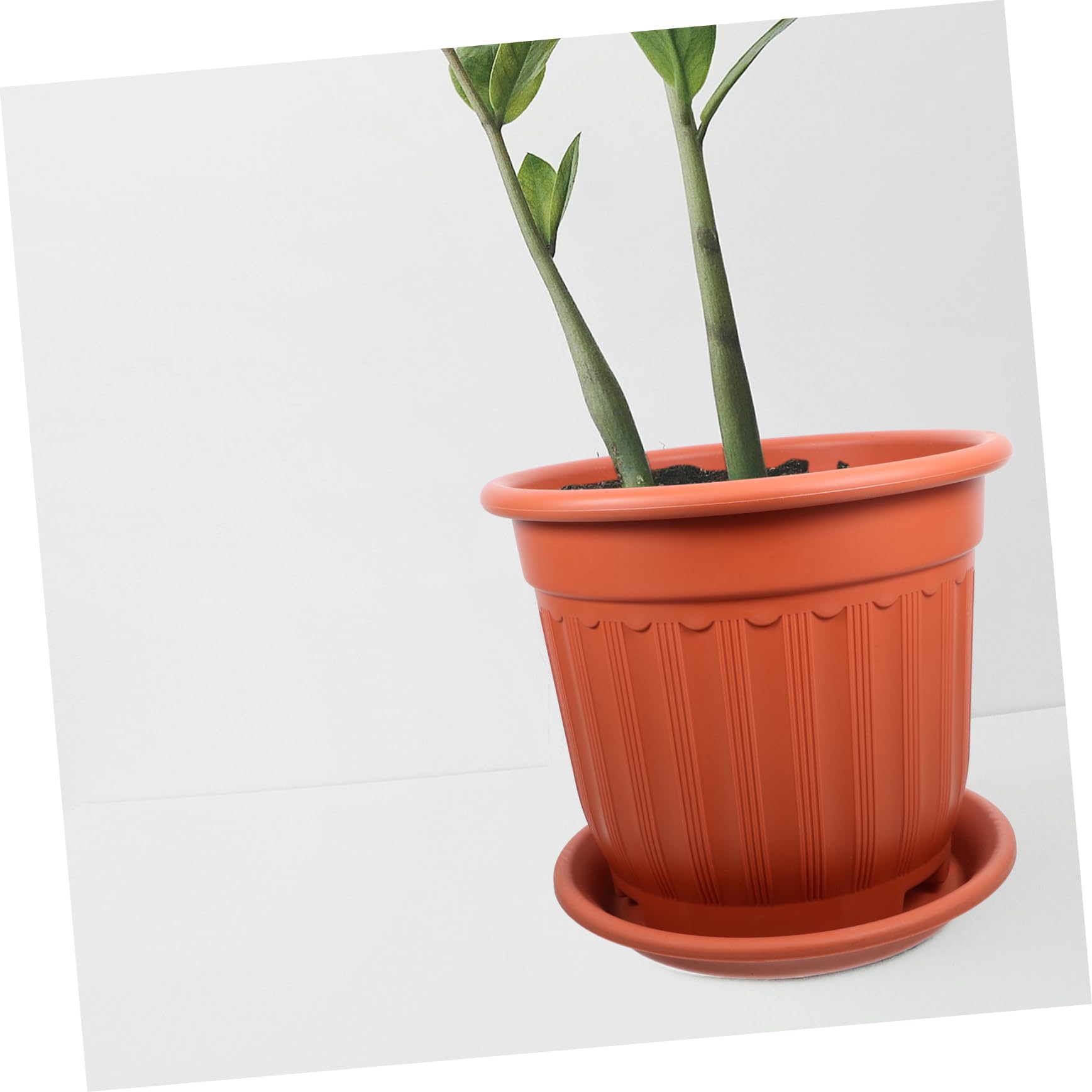 UKCOCO Pot De Fleurs Plastique avec Soucoupe Pot De Pépinière pour Plantes Grasses pour Jardin Intérieur
