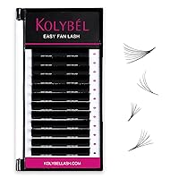 Vista 10 de Extensiones de pestañas postizas en abanico 600 unidades 6D, pestañas postizas sueltas hechas a mano 0.07 mm, 8-15 mm, rizado C/D, extensión
