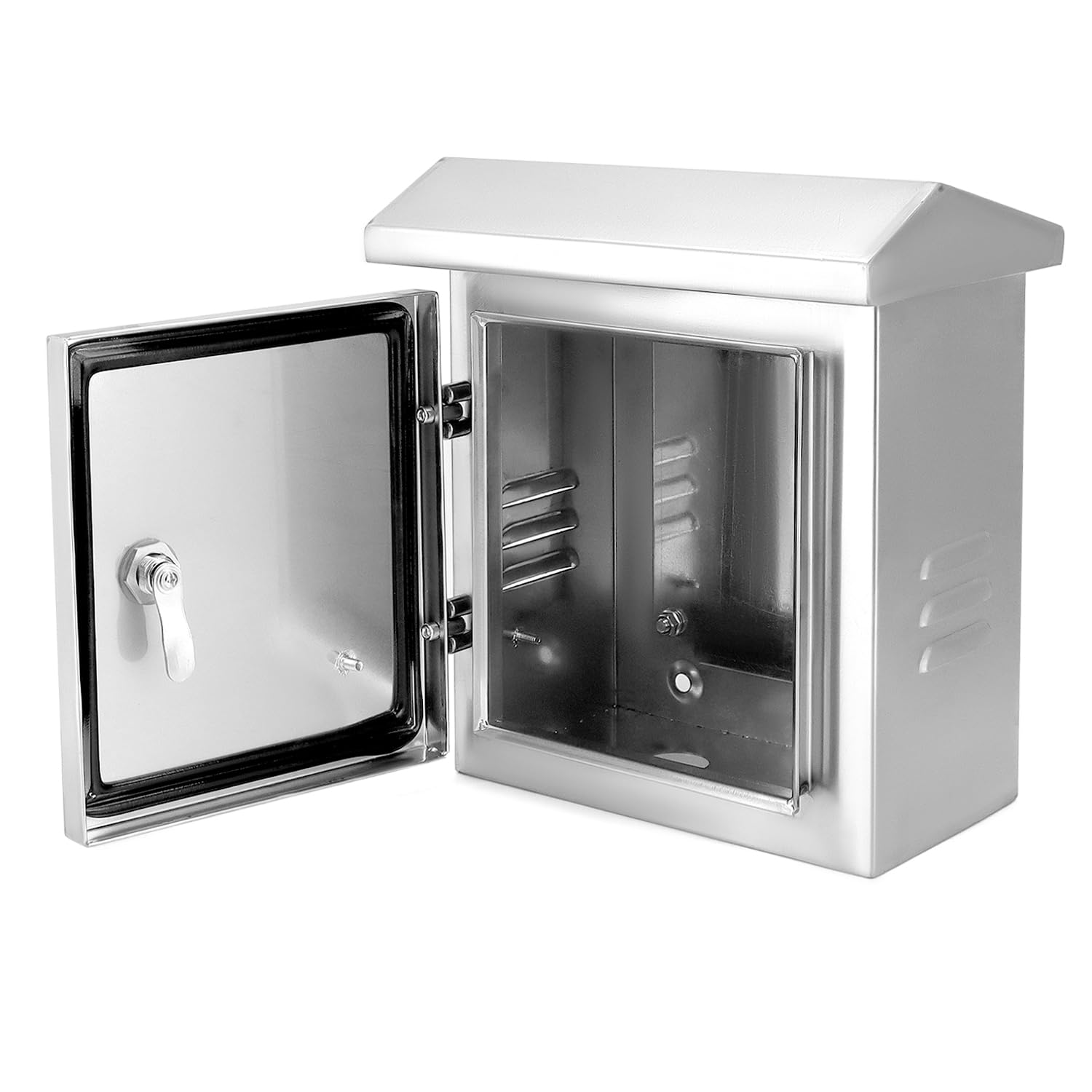 QWORK® Coffret Electrique Etanche Exterieur - 32X25X16 cm - Acier Inoxydable 304 - Boîte Électrique Mural à Serrure