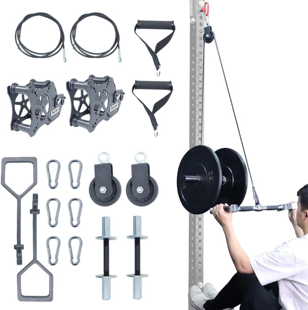 Strength Training Set Power Rack attachments Smith Machine Gliders Versatile Workouts Fitness Gym Home Cable Crossover Bench Press Deep Squat for 1 2 Olympic Barbell 2 Weight Plate