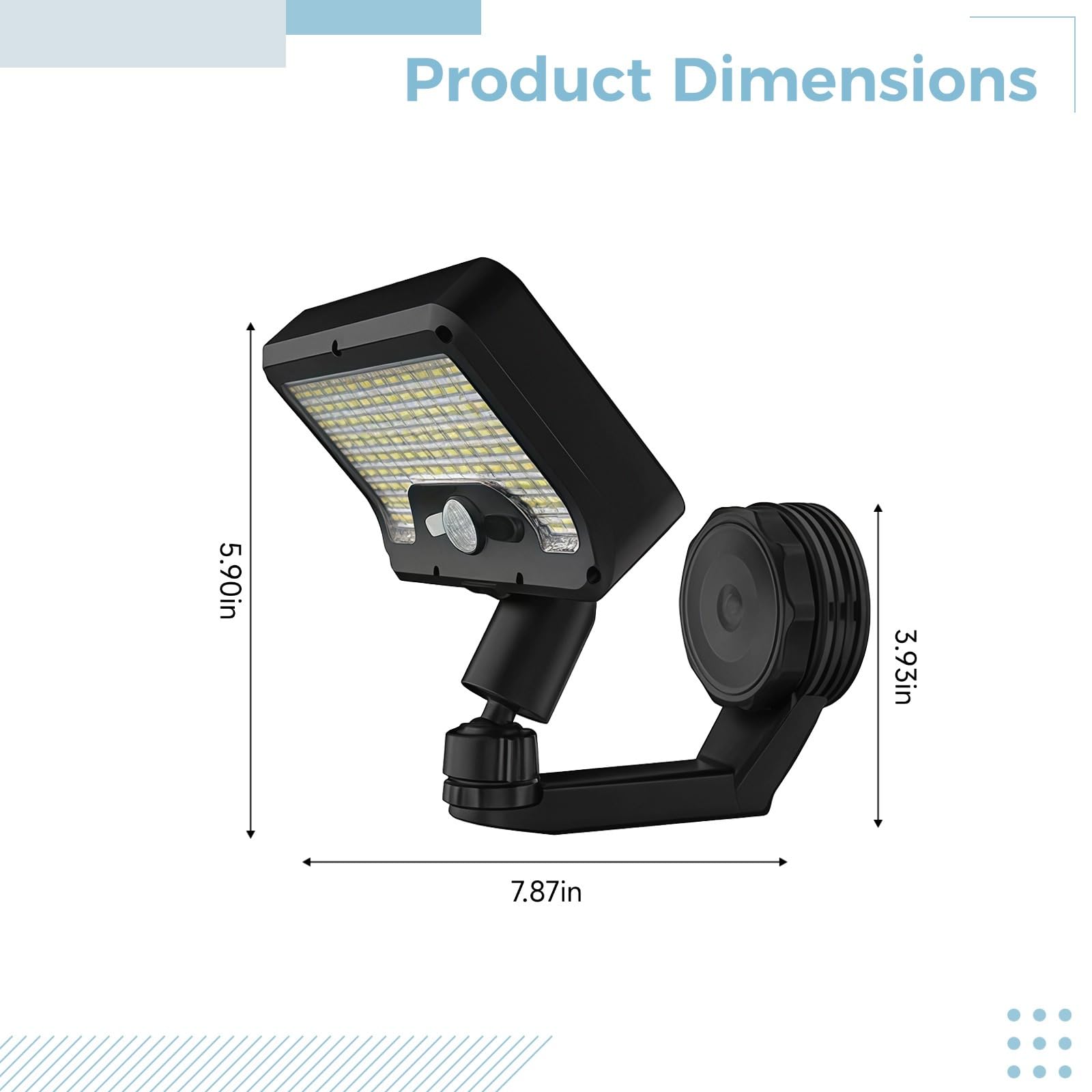 Lampy solarne z czujnikiem ruchu na zewnątrz, 2 szt. z 92 diodami LED, szeroki kąt, mocna podstawa mocująca, białe światło, 3 tryby, ładowanie micro USB
