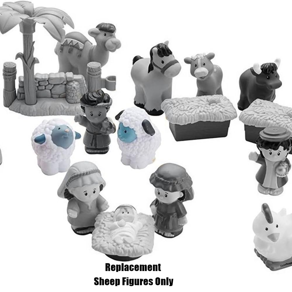 Replacement White Sheep Figure For Fisher-Price Little People Nativity Playset - HPP89