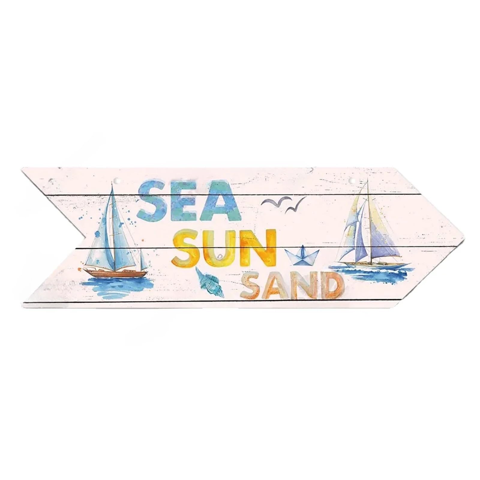 Wooden Arrows Beach Arrow Wooden Sign Seaside Road Guide Wall Decoration Indicator Hanging House Plaque Decor