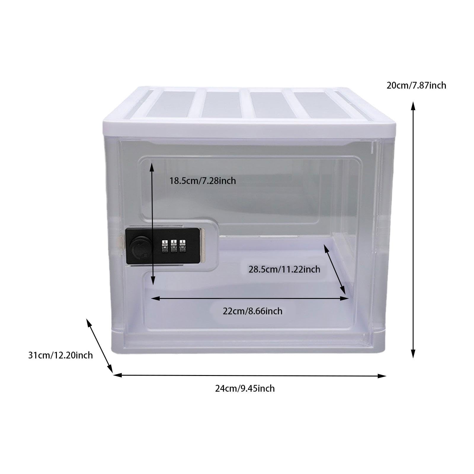 Amazon.co.jp: 鍵付きボックス、収納ケース 積み重ね可能 、コンパクト