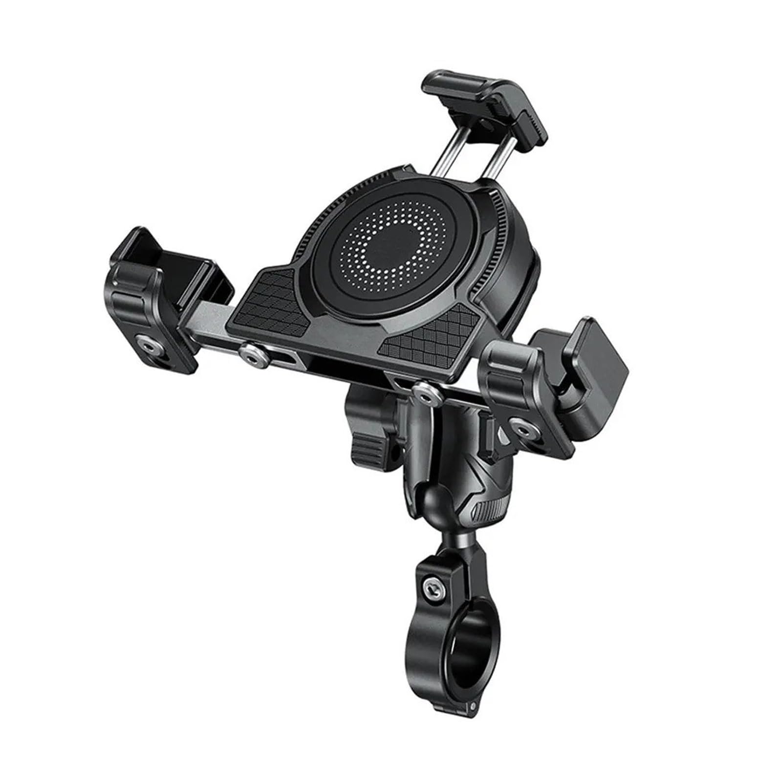 Supporto Per Telefono Moto Porta Cellulare Moto Staffa GPS per moto | Ammortizzatore Di Vibrazioni Supporto Mobile Universale Bici Regolazione A 360° Staffa Di