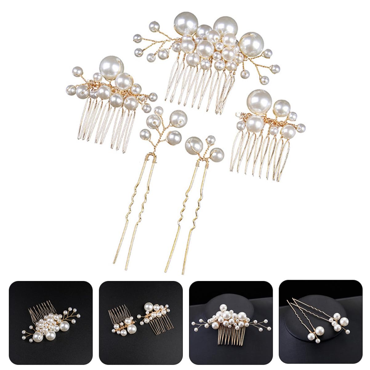 FRCOLOR 25 Stk Perle Braut Haarnadel Haarschmuck Für Damen Perlen Kopfbedeckung Haarschmuck Für Frauen Hochzeit Haarspangen Für Damen Fräulein Zubehör Metall Europäisch Und Amerikanisch