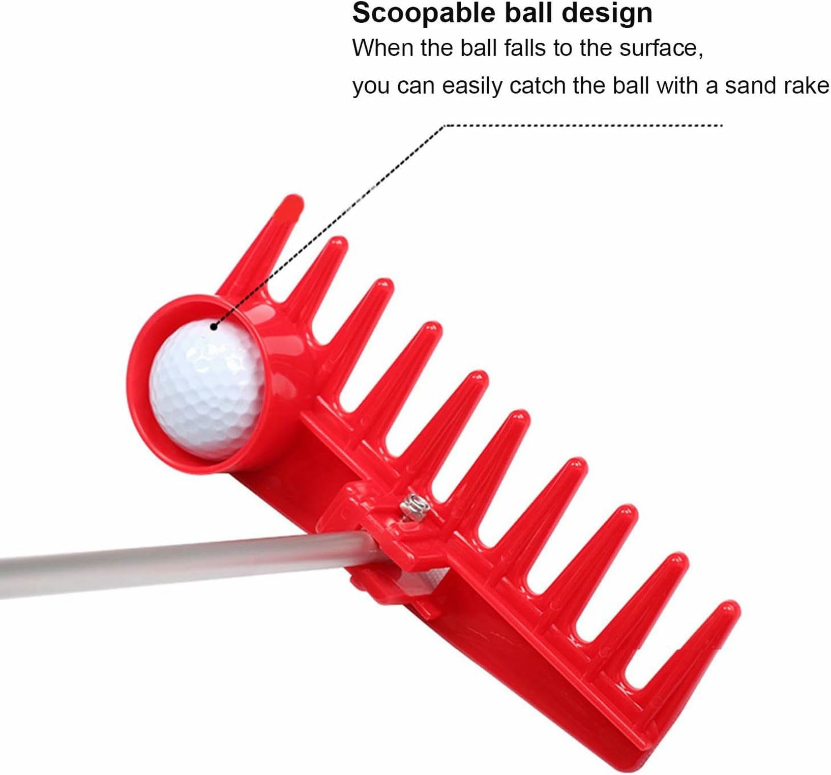 Golf Sand Rake, Lawn Leveling Tool - Leveling Lawn Rake Z 39'' Długim Uchwytem Ze Stali Nierdzewnej, Lawn Leveler For Soil Dirt Sand Top Dressing