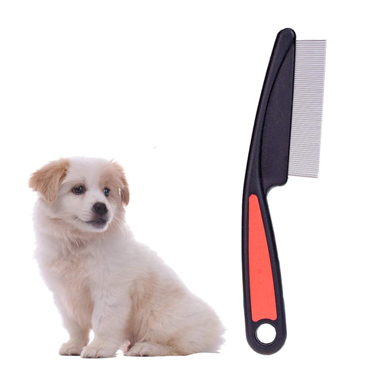 PSK PET MART Single Row Flea Comb for Dog, Cat and Puppies (red and Black) 3