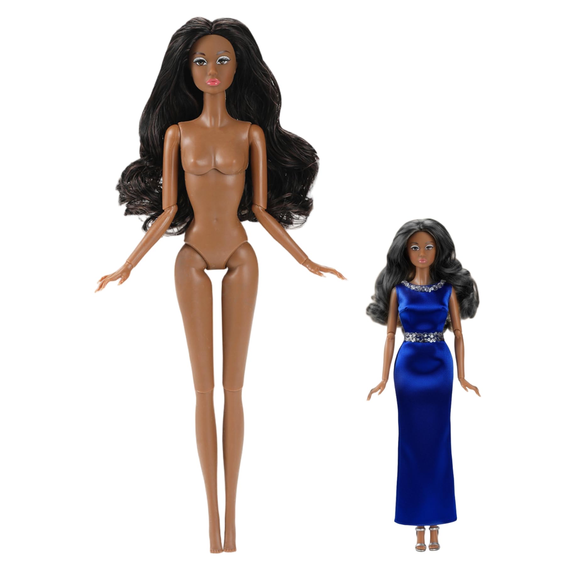 1/6 Scale Action Figure, Multi Jointed Movable Female Action Figure Body for Display & Collection, Black Hair Toys_and_Games..