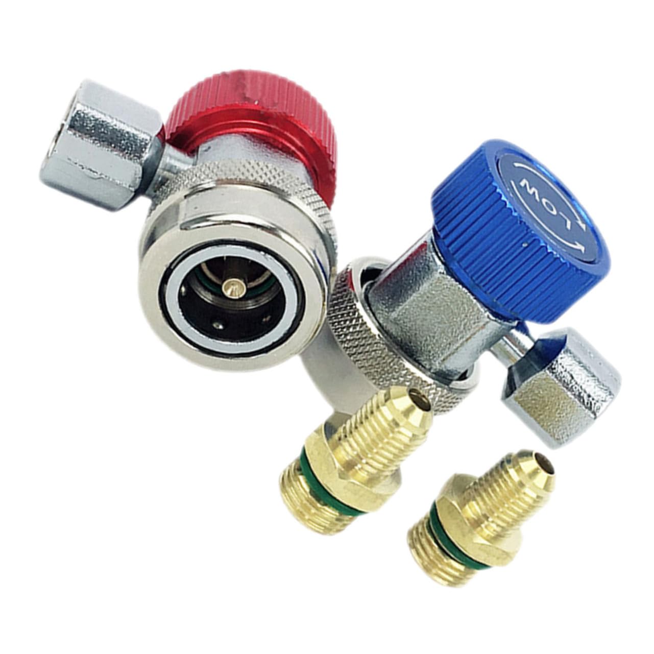 Adaptador R134a aire acondicionado coche conector manguera accesorio refrigerante kit 2 piezas