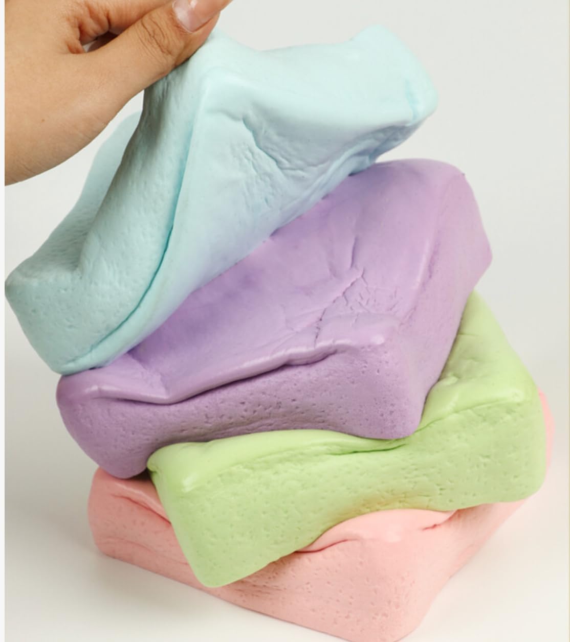 Jumbo Slow Rising Squishy Cube for Adults Premium Desk Squeeze Toy for Stress, Taba Squishy Stress for Anxiety Relief, Office Fidget Focus Tool Party Favors Gifts (Purple)