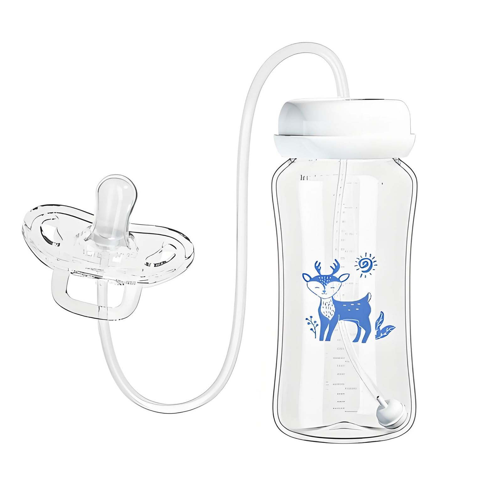 3 in 1 Freihändige Babyflasche, Trinkflasche Baby, Babyflaschen, Verstellbare Milchflasche Mit Schnellem Durchfluss, Leicht Zu Greifen, Für Jungens Und Mädchen