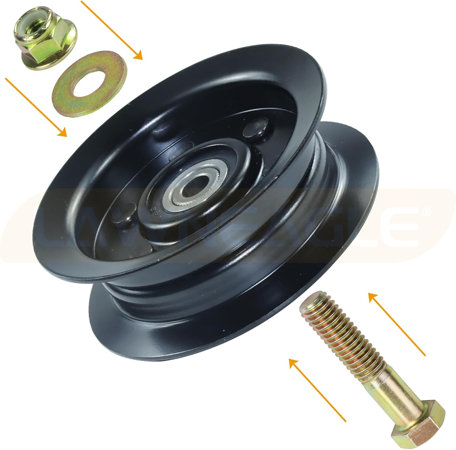 2 Pack 132-9420 Idler Pulley Replaces Toro 132-9420 Flat Idler Pulley, Toro 106-2175 Flat Idler Pulley, eXmark 132-9420 for Toro Timecutter SS5000 Parts, SS5060, Mx5050, MX5060 Riding Mowers