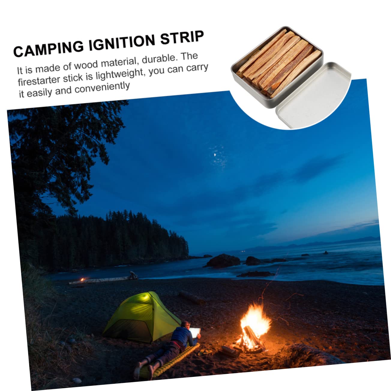 EXCEART Lot de Bâtons en Bois Naturel Allume-feu pour Camping et Feu Extérieur, Faciles à Utiliser, Légers et Adaptés la Survie en Plein Air