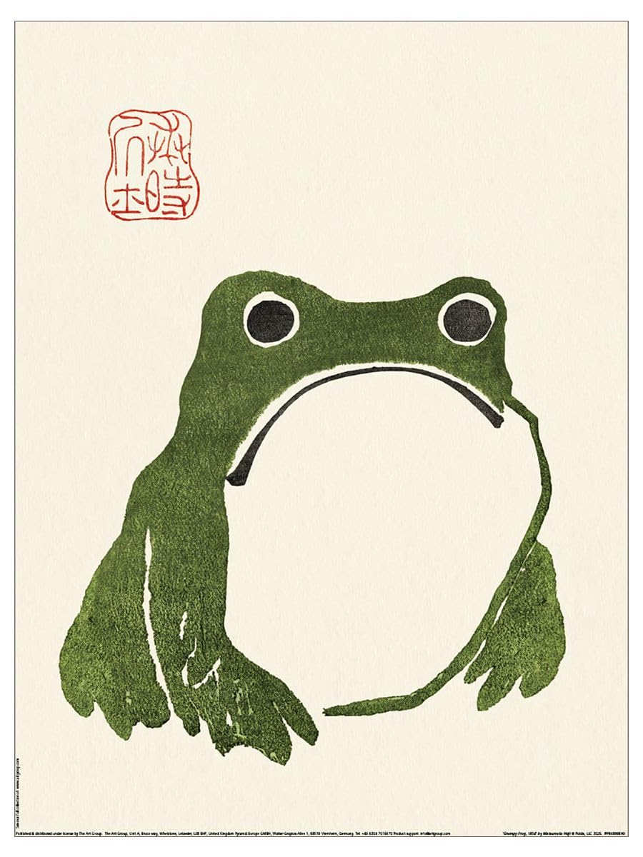 Pyramid International Matsumoto Hoji Grumpy Frog Art Print 30X40cm
