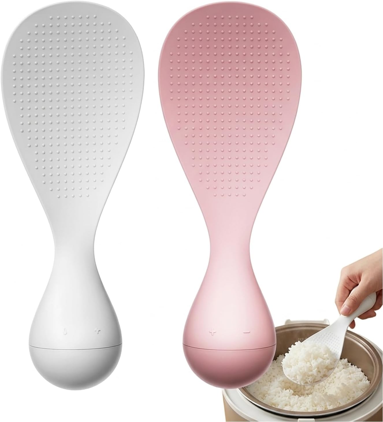 2pcs Rice Amazon.com | 2PCS Non Stick Vertical Rice Spoon, Rice Scoop, Silicone ...