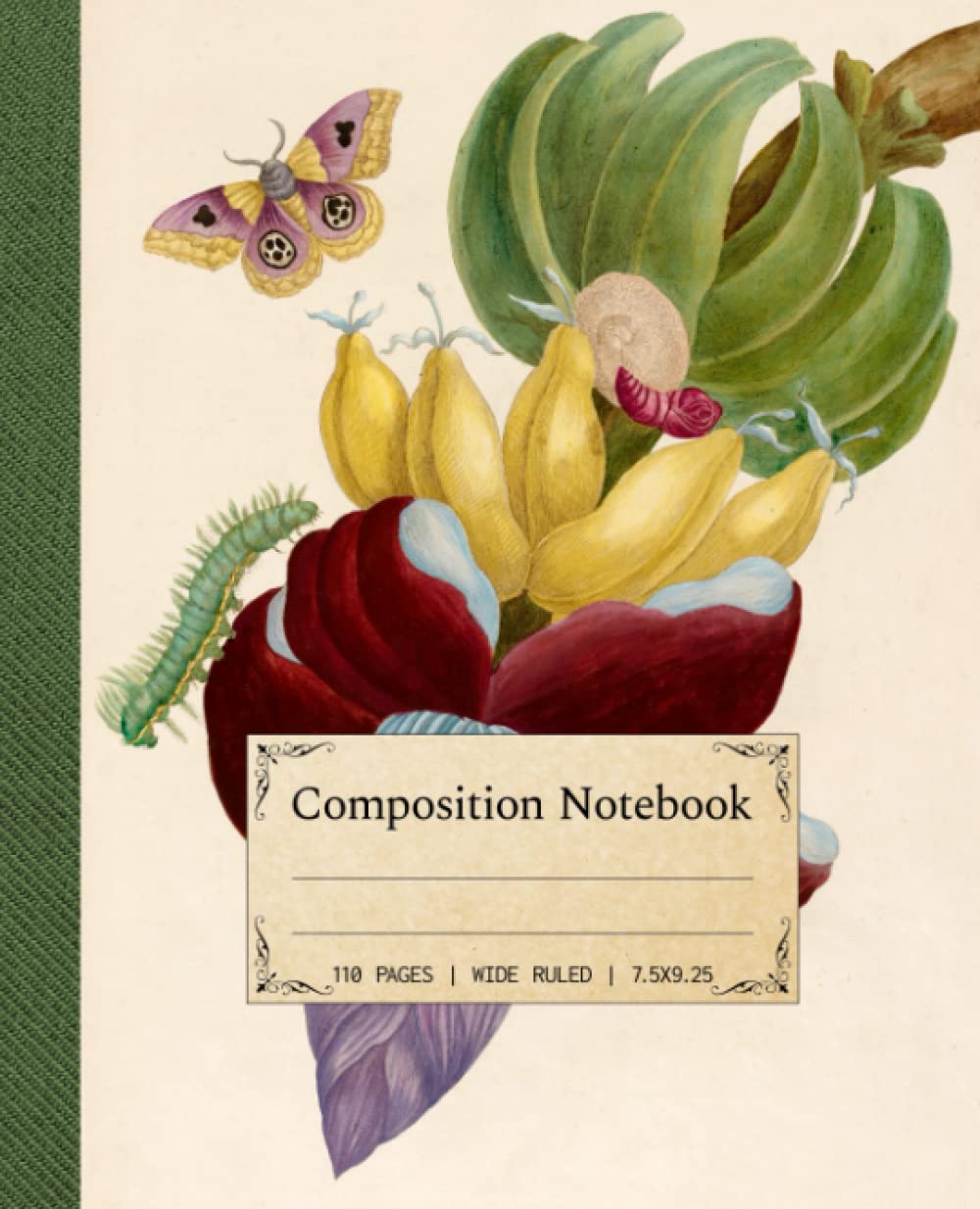 Vintage Composition Notebook - Maria Sibylla Merian - Bananas and Insects from Metamorphosis Insectorum Surinamensium: Journal for Work, Back to ... Nature Lovers ( MS Merian Notebooks Series )