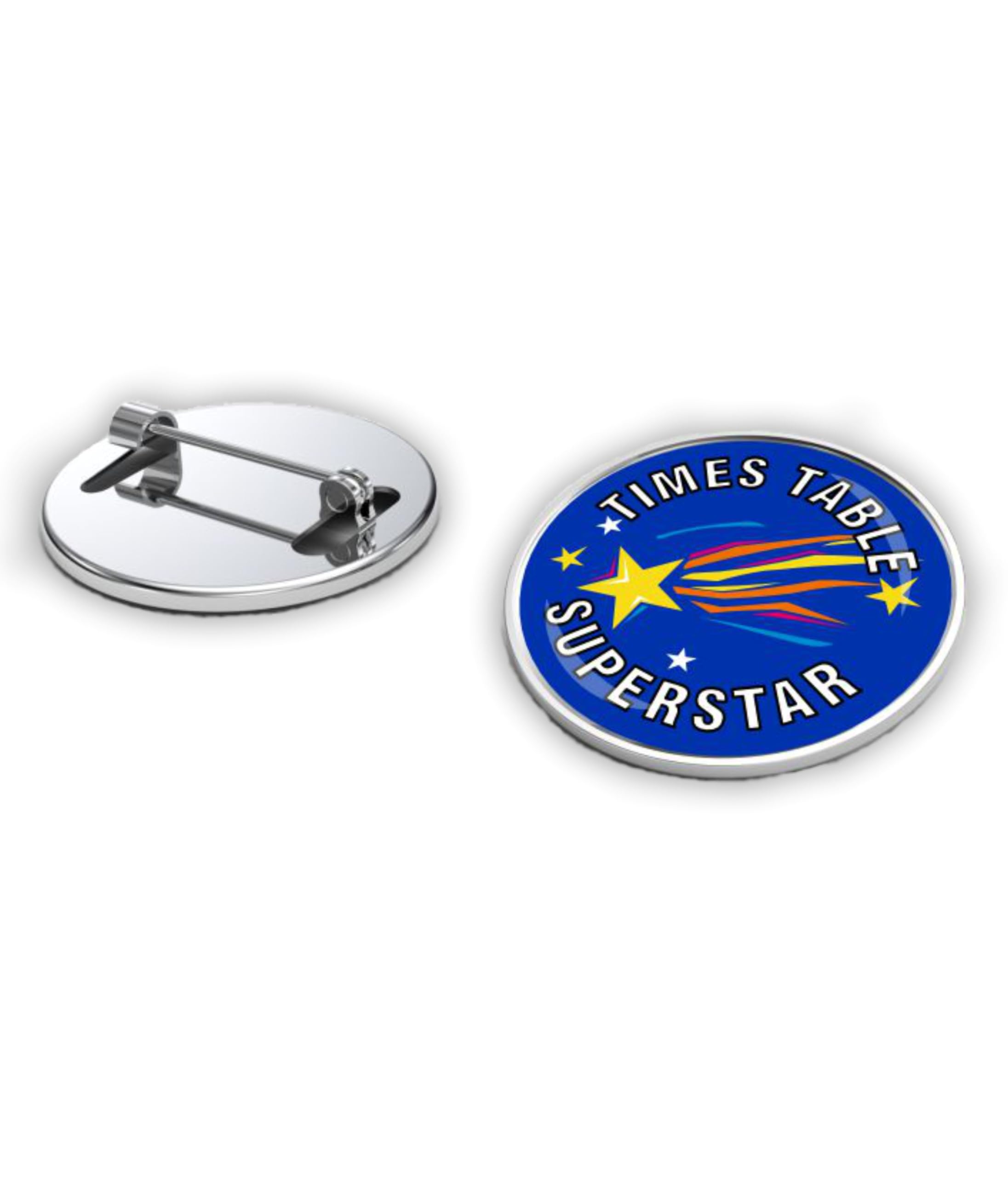 Times Tables Superstar Badges, School Mathematics Awards, Pack of 6