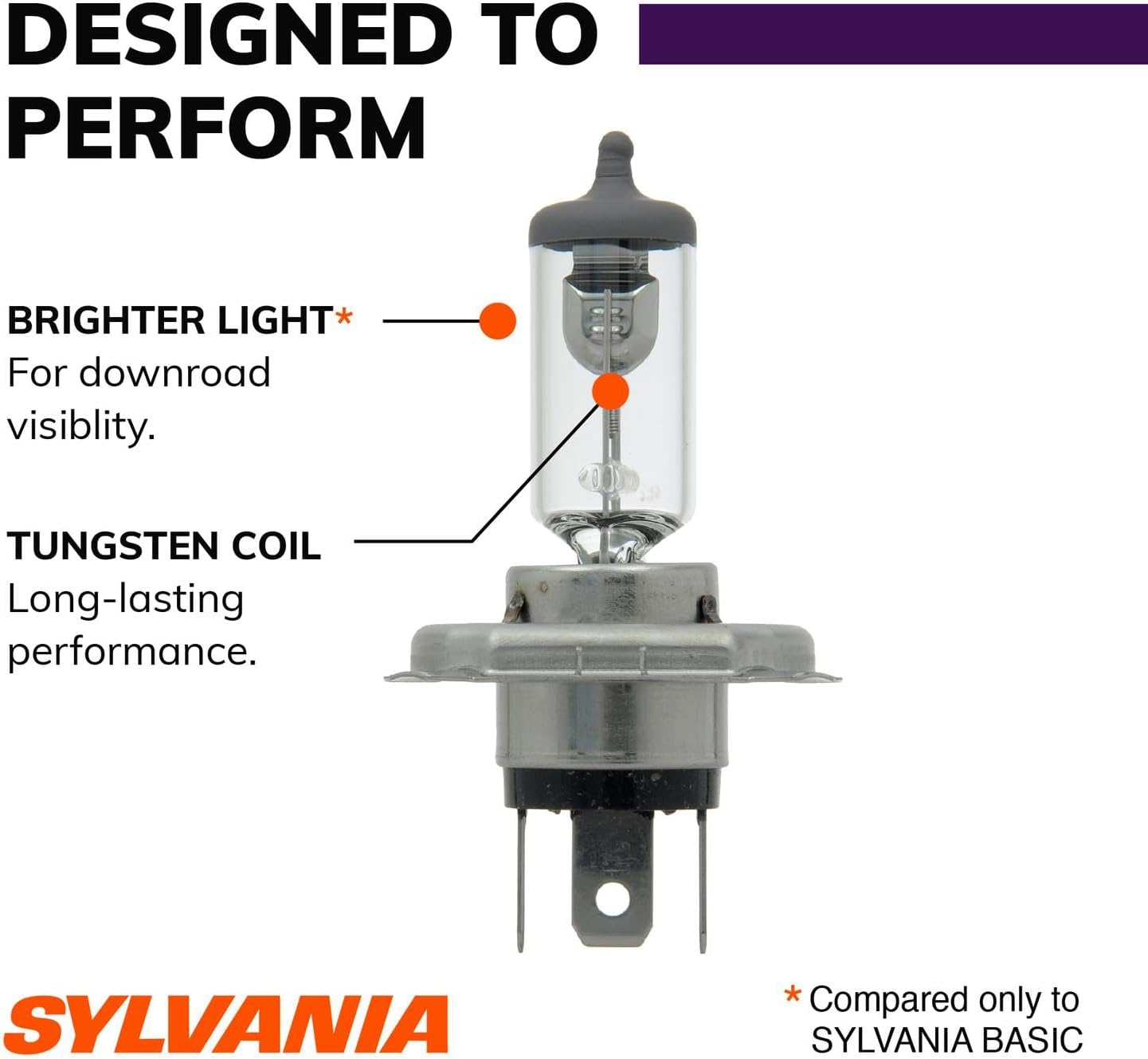 SYLVANIA - 9003 XtraVision - High Performance Halogen Headlight Low Beam and Fog Replacement Bulb (Contains 2 Bulbs)