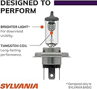 Vista 4 de SYLVANIA - 9003 XtraVision - High Performance Halogen Headlight Low Beam and Fog Replacement Bulb (Contains 2 Bulbs)