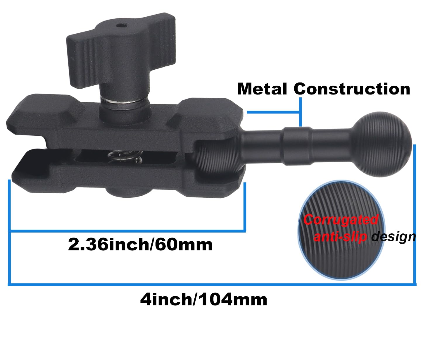 Alu-Verlängerungsadapter 17 Mm, 360° Drehbar – Für Handyhalterung, Saugnapf & Garmin GPS Im Auto