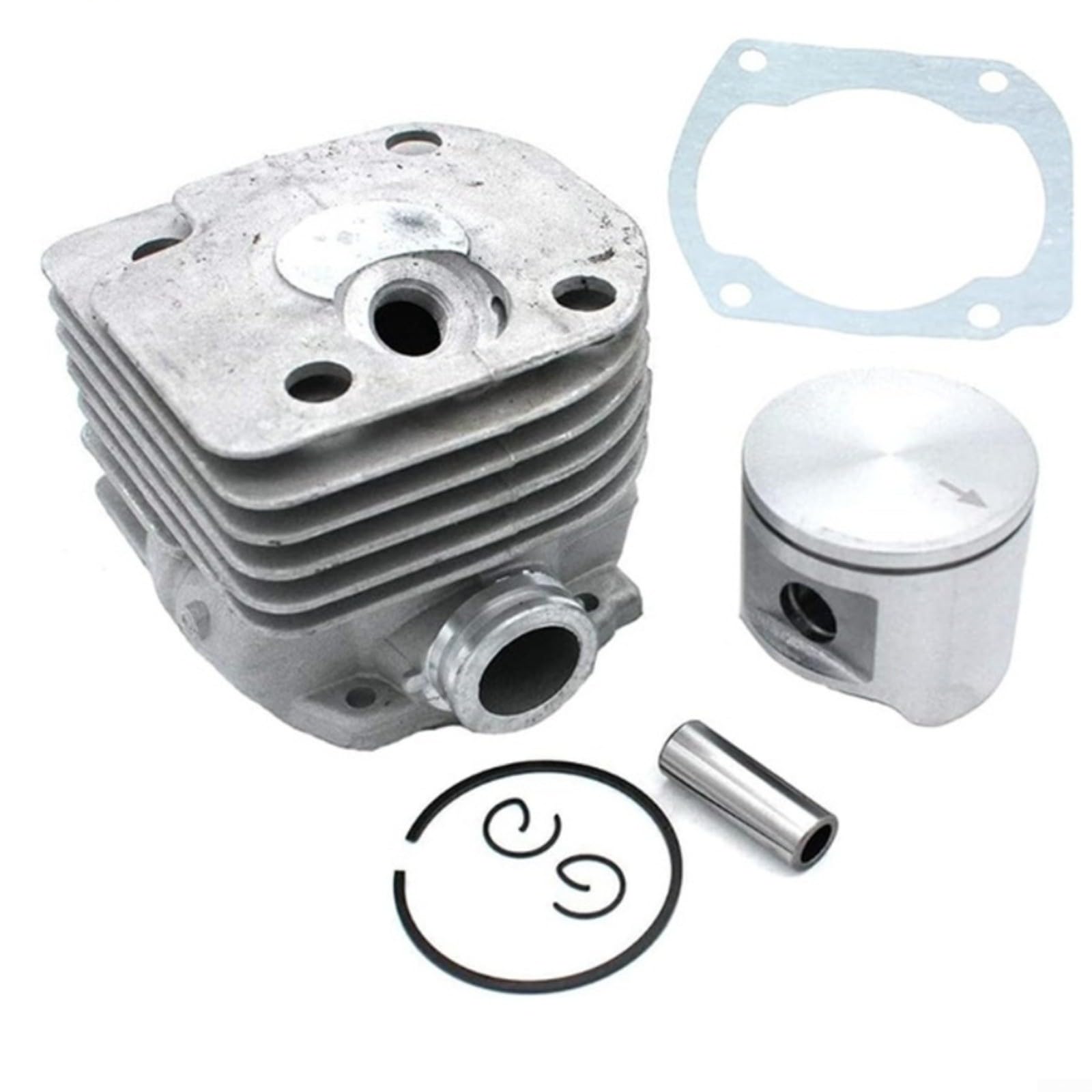 FUBESK PN 503939007 503939005 - Cilindro a porta rotonda da 48 mm per kit pistone motosega 365, set completo di ricambio in metallo con guarnizione
