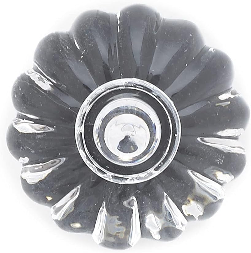Richelieu BP4035BORB11 Montreuil Collection Clear and Brushed Oil-Rubbed Bronze Cabinet Knob 1 1/8 inch Round Drawer Knob, Eclectic Cabinet Door Knob for Kitchen, Bathroom, and Dresser, 1 Pack