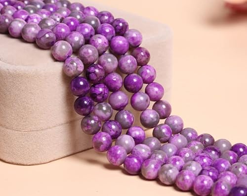 Miniatura 6 de Adabele GF2-10 - 2 hebras de piedras preciosas curativas de cristal de sugilita púrpura natural de 0.394 in (0.39 pulgadas) (68-74 piezas en total)