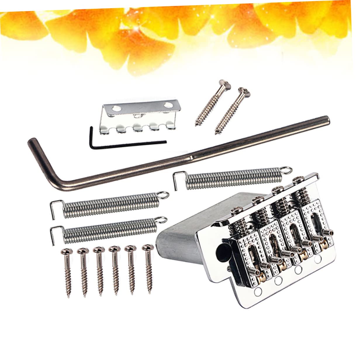 Toyvian 4 struny instrumentów muzycznych instrumenty muzyczne metal srebro kolodialne akcesoria gitarowe srebrne akcesoria gitarowe akcesoria śrubowe siodełko most