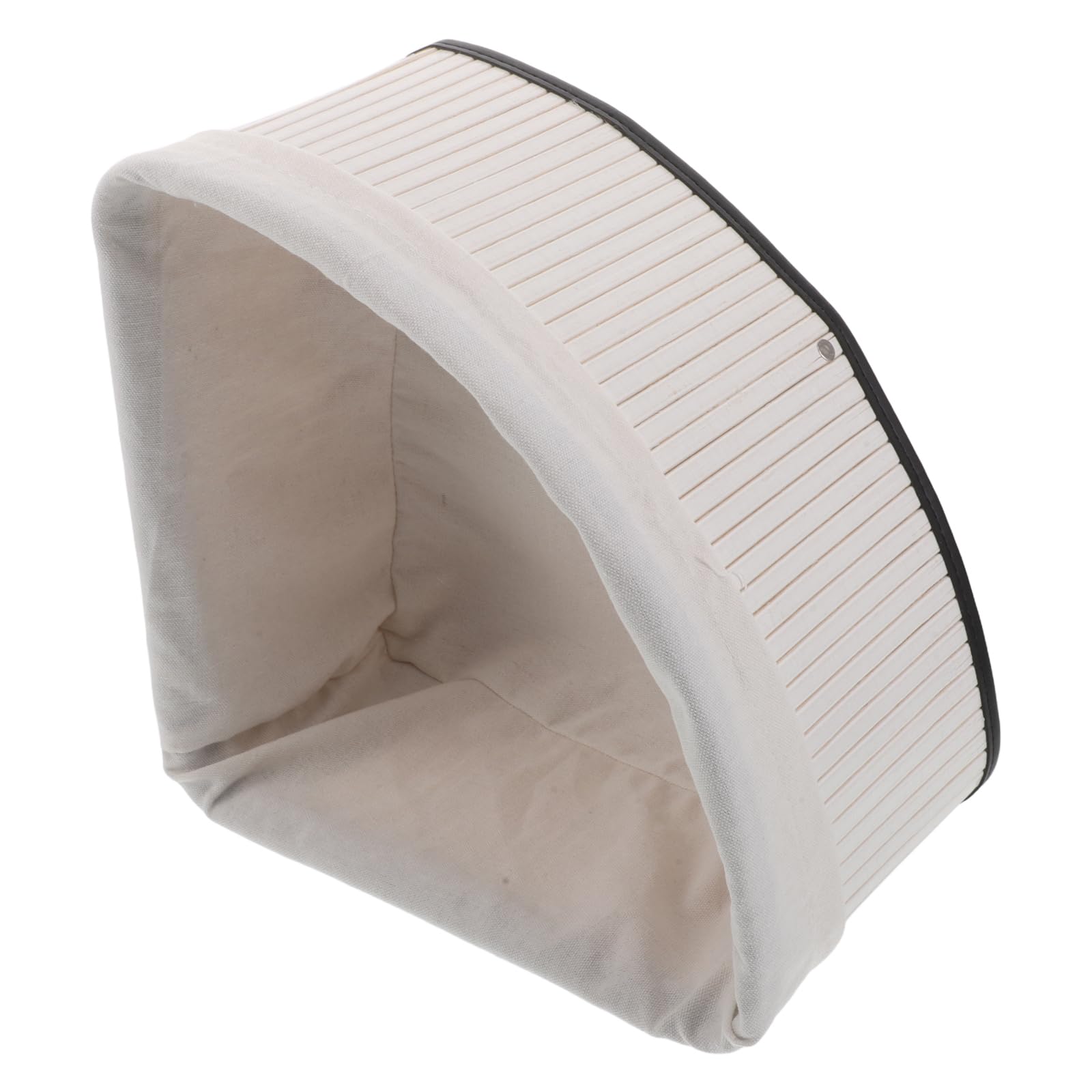 SUPVOX Cestino Angolare Intrecciato in Bambù con Fodera Lavabile, Organizer per Mensole da Cucina e Bagno, Contenitore Portaoggetti Robusto per Spazi Compatti e Scaffali