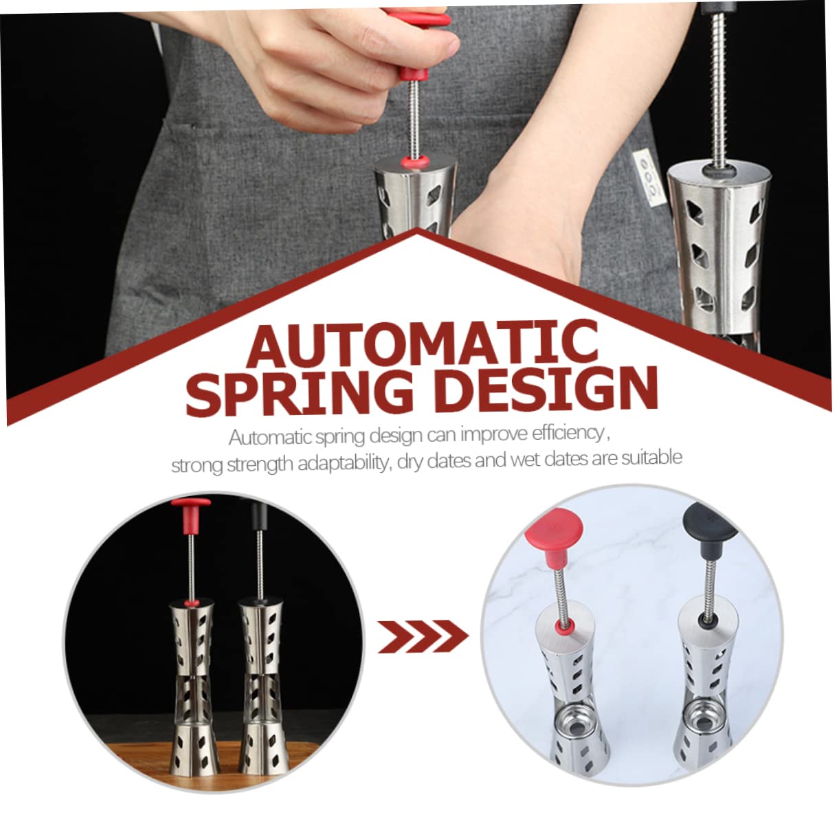 BRIGHTFUFU Cherry Pitter Cherry Depitter Remover Red Dates Core Pitter Easy to Use Gadget