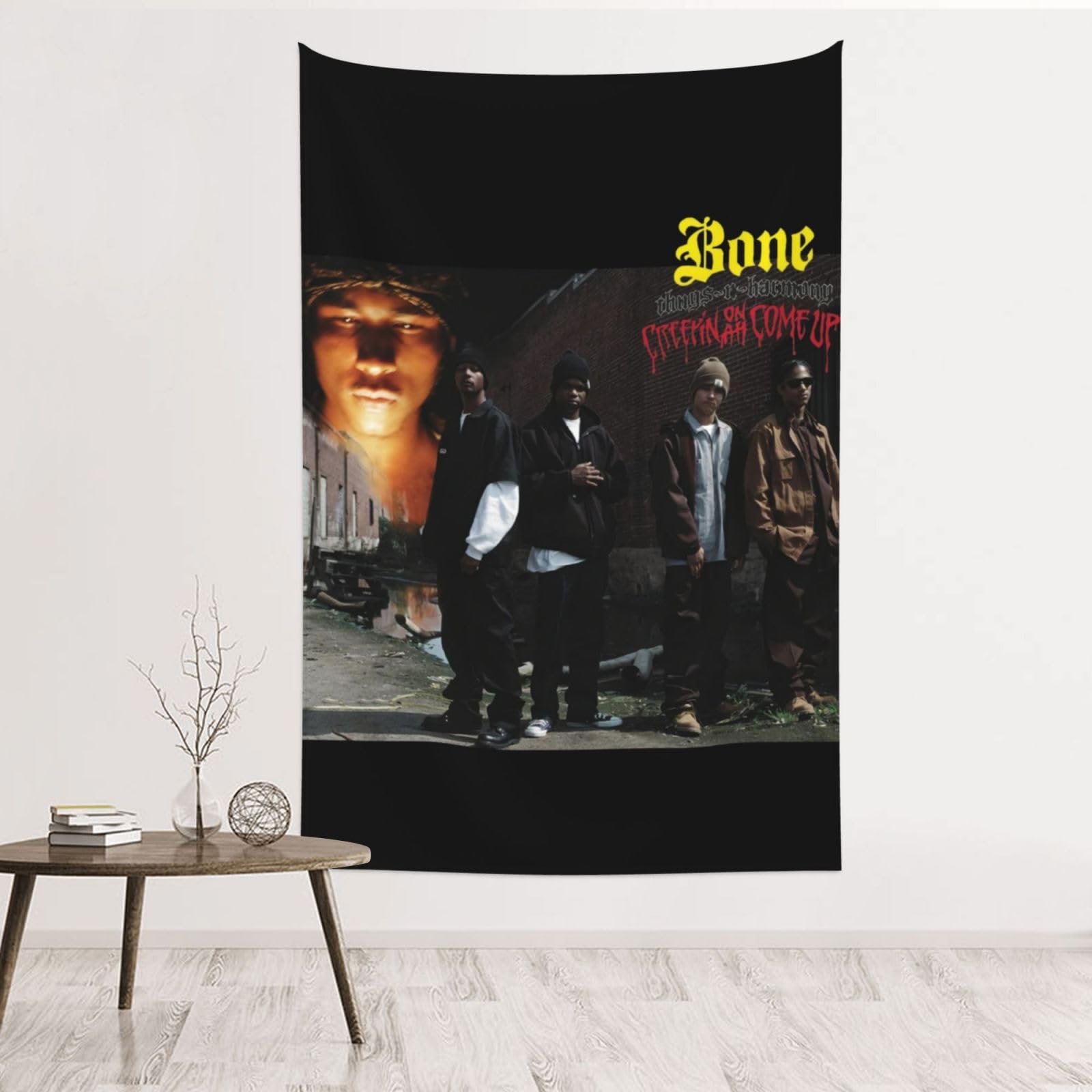 SANJEEVINI Bone Thugs N Harmony Tapestry 60x40in Music Wall Hanging For Album Cover Backdrop Poster Gift 60x40 Inch