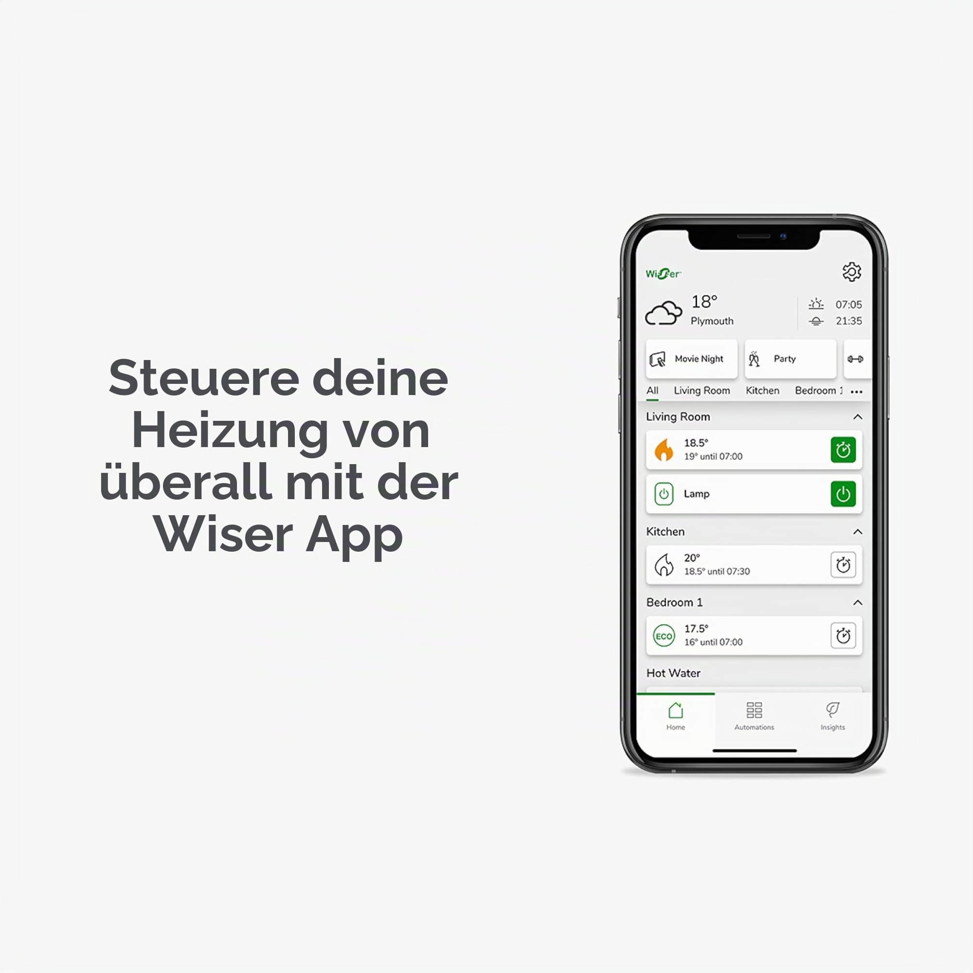 Drayton Wiser Smart-Thermostat, nur Heizung, funktioniert mit Amazon Alexa, Google Home und IFTTT